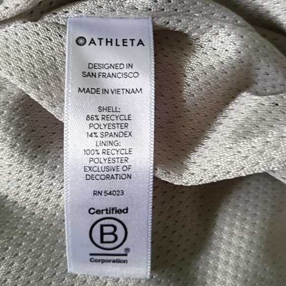 ATHLETA Sprint Track Jacket Size Small Cream and white - Picture 9 of 10